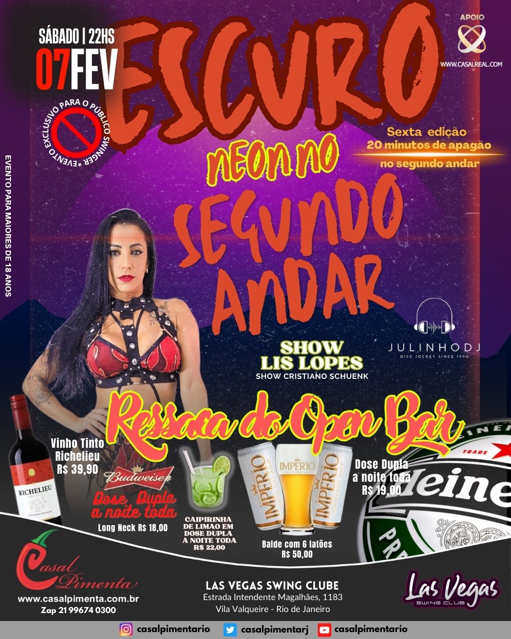 07/02 Festa Escuro Neon no Segundo Andar