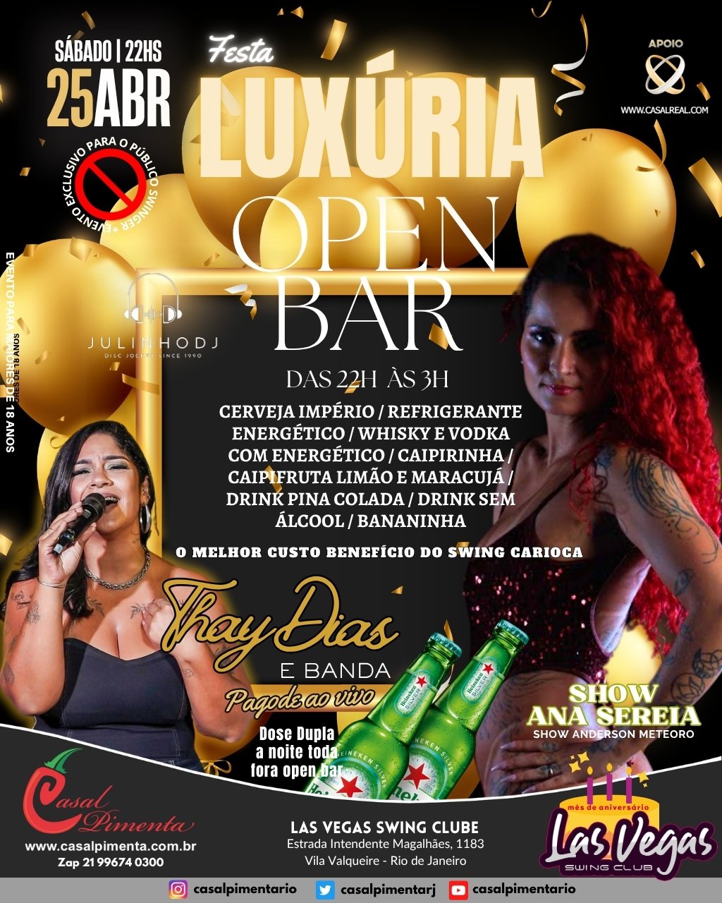 25/04 Festa Open Bar Niver da Las Vegas