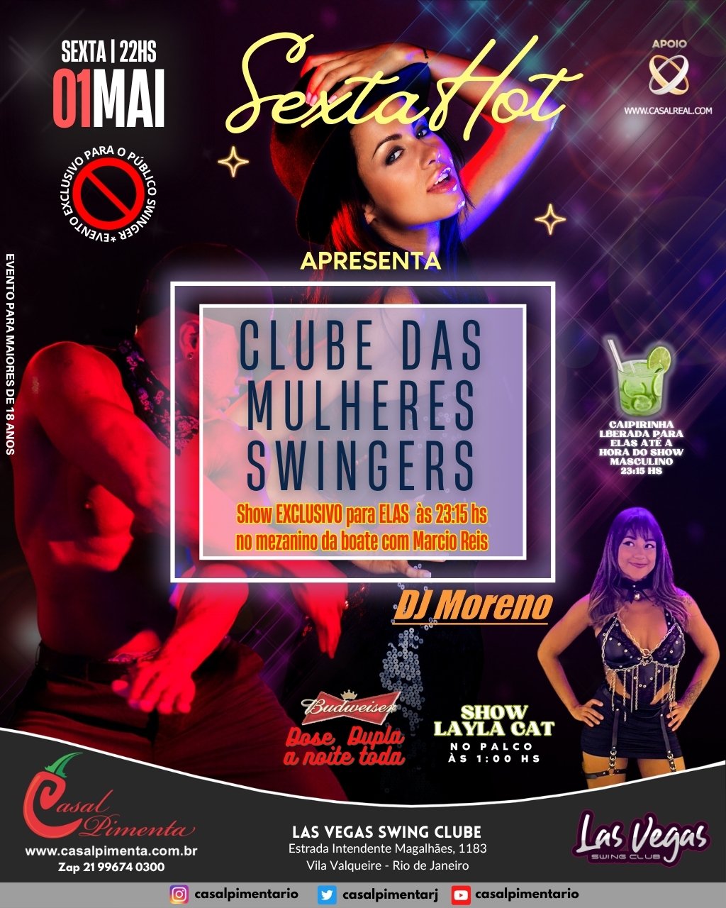 01/05 Sexta Hot Clube das Mulheres