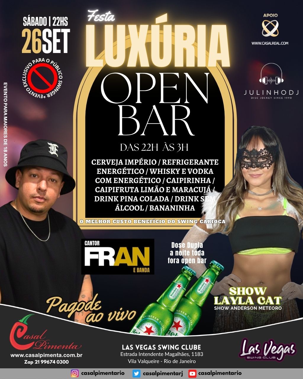 26/09 Festa Luxúria Open Bar